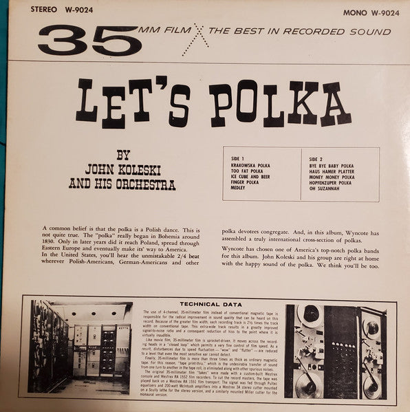 John Koleski and his Orchestra : Let's Polka (LP)