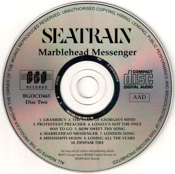 Seatrain : Seatrain / Marblehead Messenger (2xCD, Comp, RE)