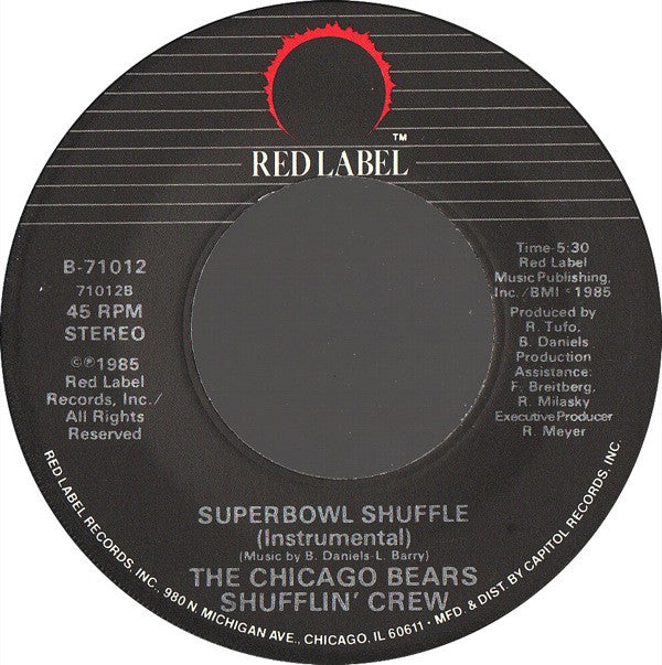 The Chicago Bears Shufflin' Crew : The Super Bowl Shuffle (7", Single)