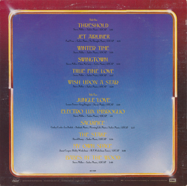 The Steve Miller Band* : Book Of Dreams (LP, Album, Jac)