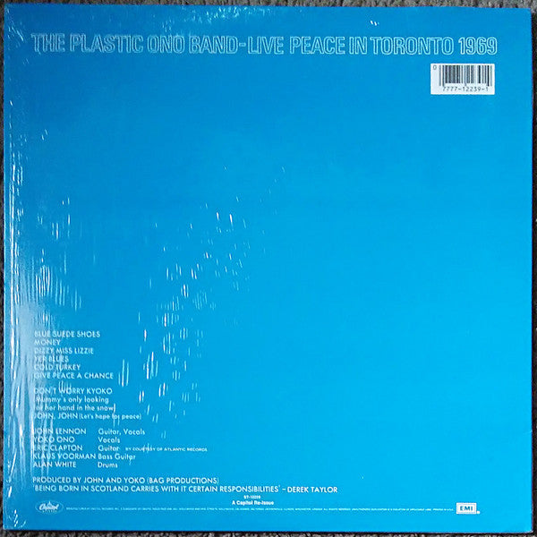 The Plastic Ono Band : Live Peace In Toronto 1969 (LP, Album, RE, Jac)