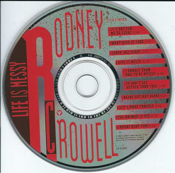 Rodney Crowell : Life Is Messy (CD, Album, Son)