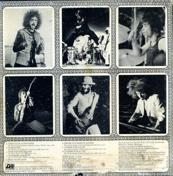 J. Geils Band* : "Live" Full House (LP, Album, RI )