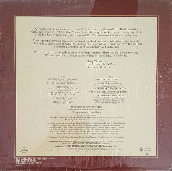 The Statler Brothers : The Statler Brothers Christmas Card (LP, Album, Club, RCA)