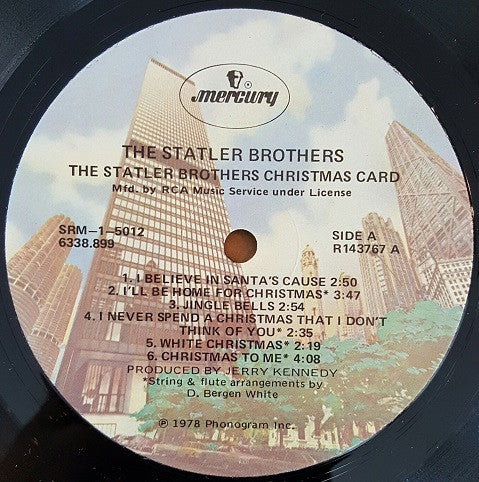 The Statler Brothers : The Statler Brothers Christmas Card (LP, Album, Club, RCA)