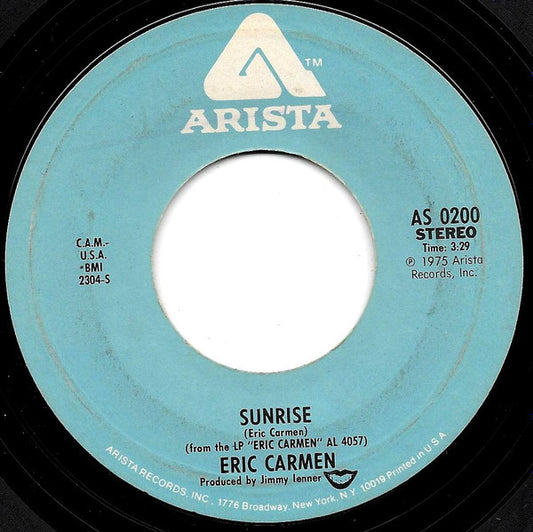 Eric Carmen : Sunrise / My Girl (7", Pit)