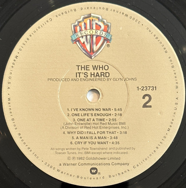 The Who : It's Hard (LP, Album, Jac)