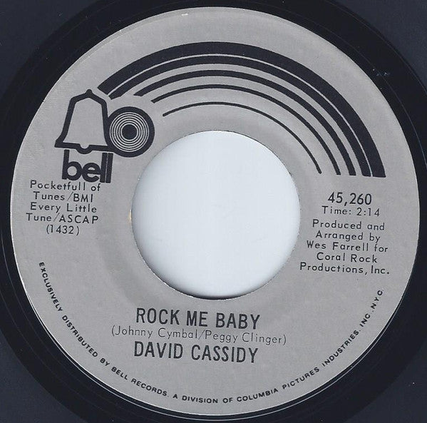 David Cassidy : Rock Me Baby (7", Single)