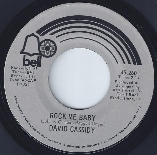 David Cassidy : Rock Me Baby (7", Single)