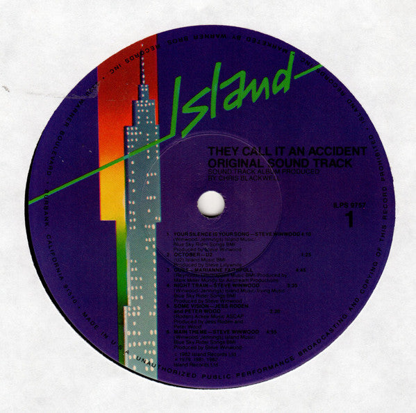 Various : They Call It An Accident (Original Sound Track From) (LP, Album, Jac)