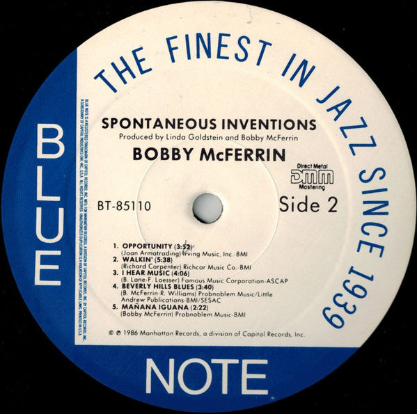 Bobby McFerrin : Spontaneous Inventions (LP, Album)
