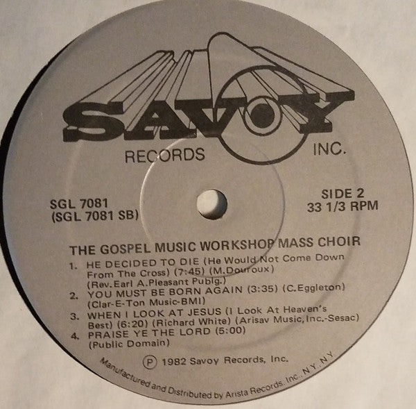 The Gospel Music Workshop Of America Mass Choir : Recorded Live In Houston, Texas (2xLP, Album)