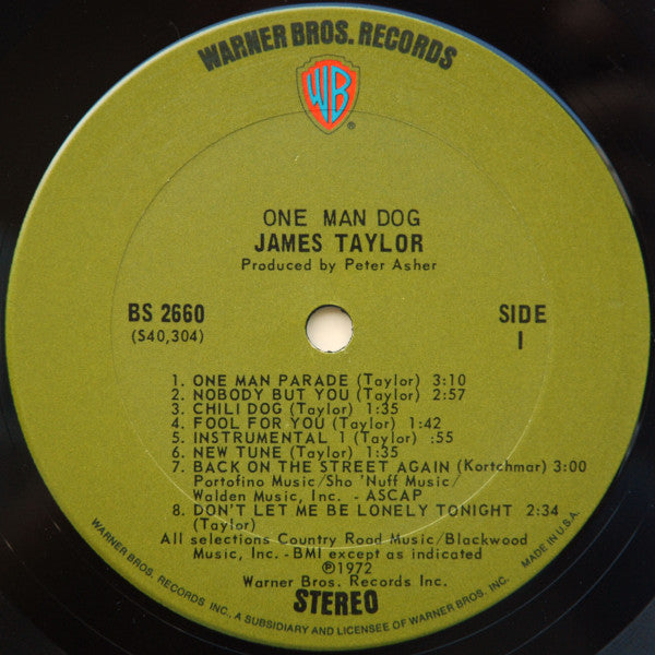 James Taylor (2) : One Man Dog (LP, Album, Ter)