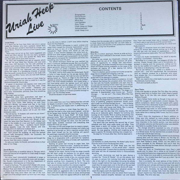Uriah Heep : Uriah Heep Live (2xLP, Album, Gat)
