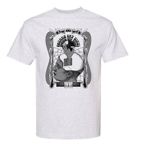 Grey Record Head Square Cat Shirt