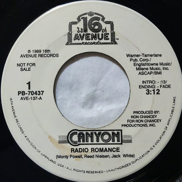 Canyon - Radio Romance (VG)