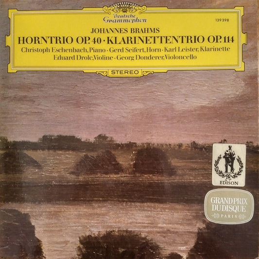 Brahms, Christoph Eschenbach , Gerd Seifert , Karl Leister , Eduard Drolc , Georg Donderer - Horntrio Op.40  Klarinettentrio Op.114 (NM or M-)