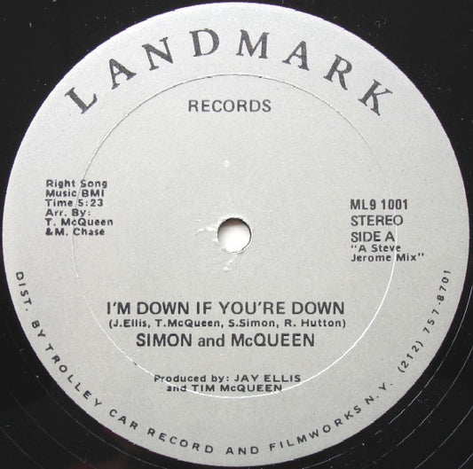 Simon & McQueen - I'm Down If You're Down (VG)