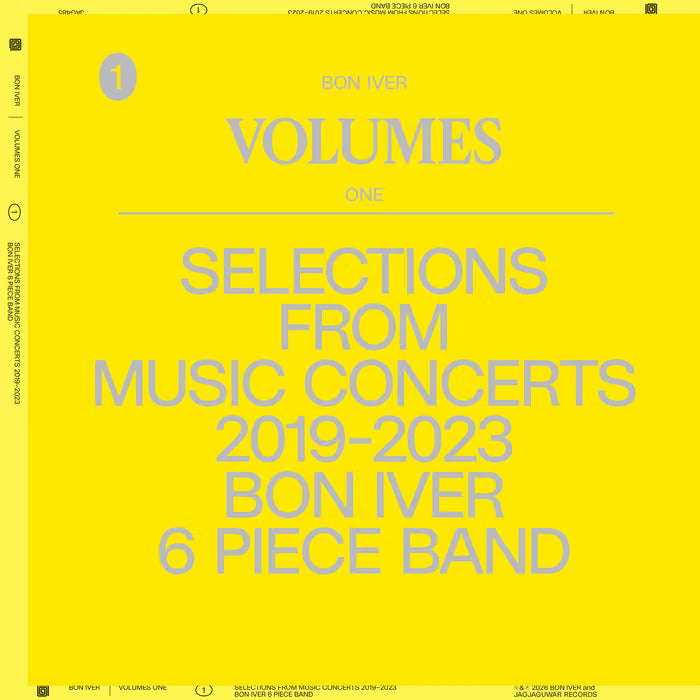 Bon Iver - Volumes: One - Selections From Music Concerts 2019 -2023 Bon Iver 6 Piece Band