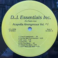 DJ Essentials INC - Acapella Anonymous Vol. 3 (BOOTLEG) (VG)