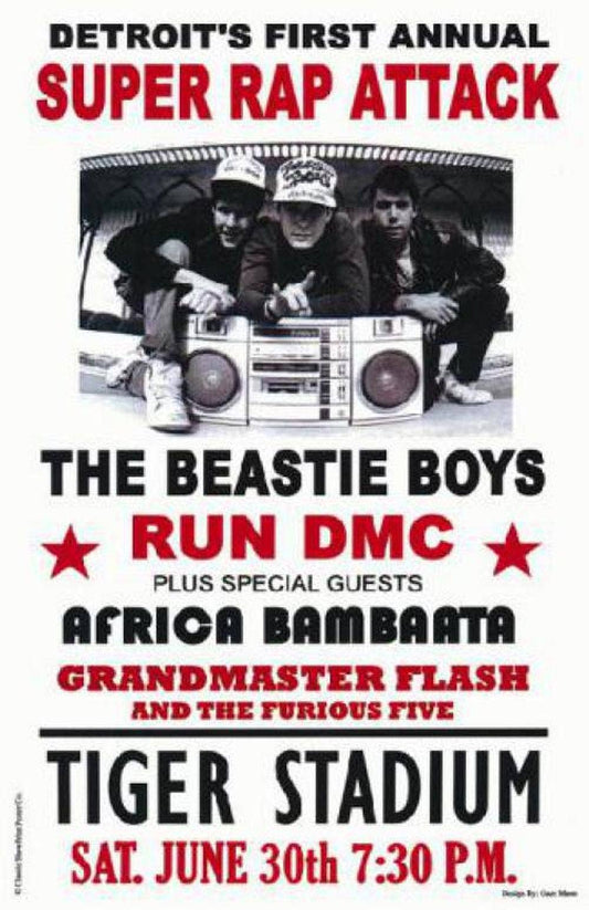 Beastie Boys Detroit 1987 Poster 11" x 17"