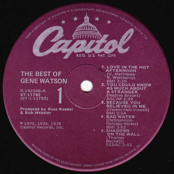 Gene Watson : The Best Of Gene Watson (LP, Comp, Club)