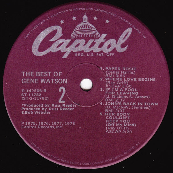 Gene Watson : The Best Of Gene Watson (LP, Comp, Club)