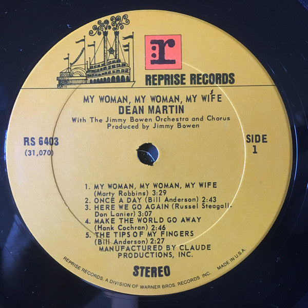 Dean Martin : My Woman, My Woman, My Wife (LP, Album, Ter)