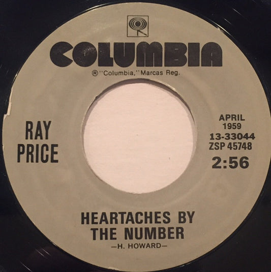 Ray Price : Heartaches By The Number / Release Me (7", RE, Styrene, Gre)