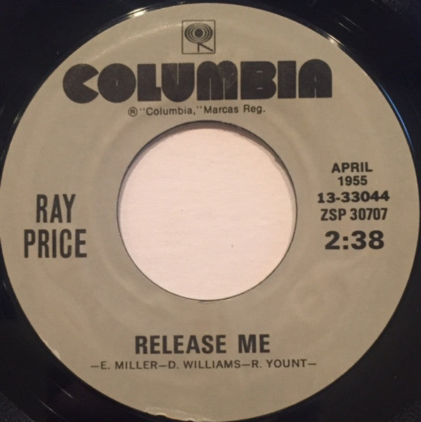 Ray Price : Heartaches By The Number / Release Me (7", RE, Styrene, Gre)