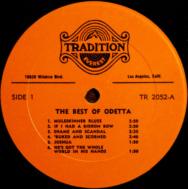 Odetta : The Best Of Odetta (LP, Comp, Ora)