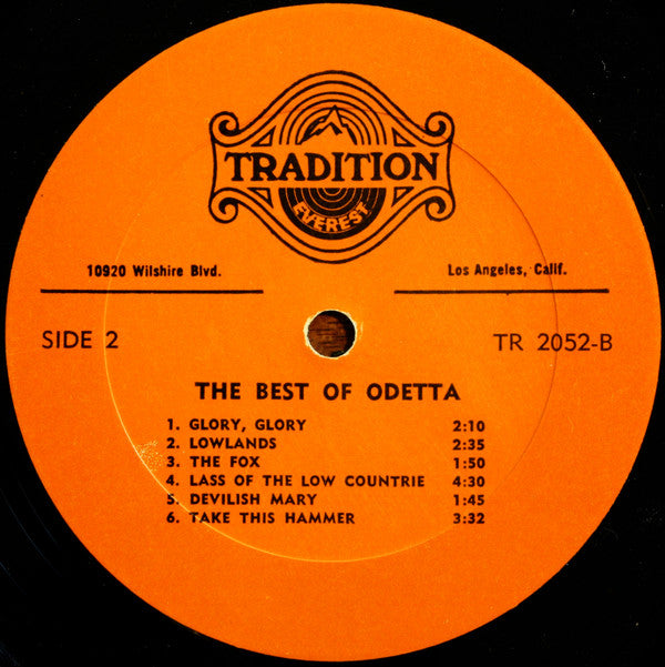 Odetta : The Best Of Odetta (LP, Comp, Ora)