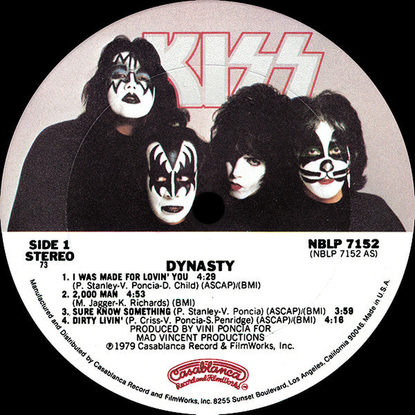 Kiss : Dynasty (LP, Album, 73,)