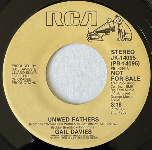 Gail Davies : Unwed Fathers (7", Single, Promo)