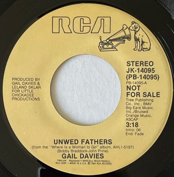 Gail Davies : Unwed Fathers (7", Single, Promo)