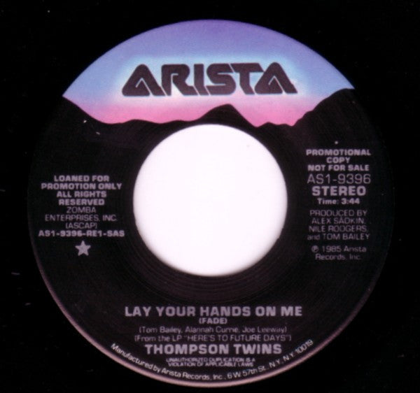 Thompson Twins : Lay Your Hands On Me (7", Promo)