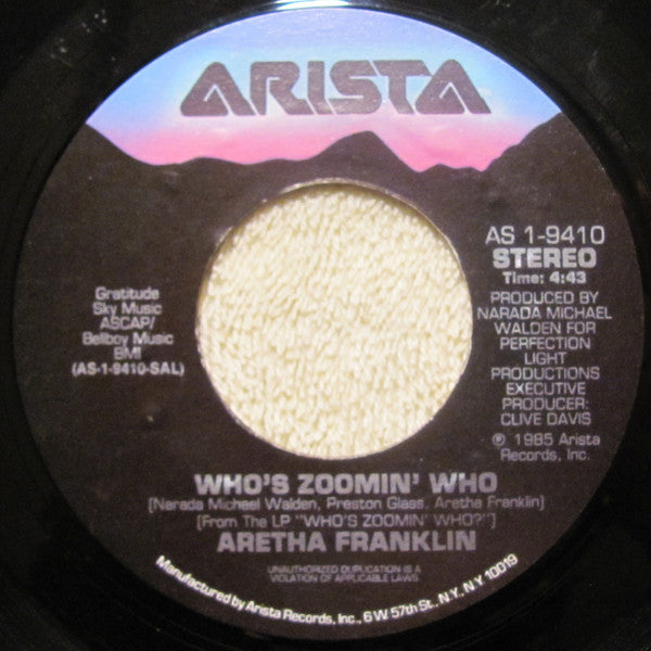 Aretha Franklin : Who's Zoomin' Who (7")