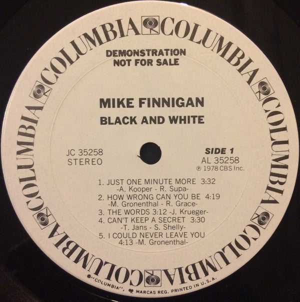 Mike Finnigan : Black & White (LP, Promo)