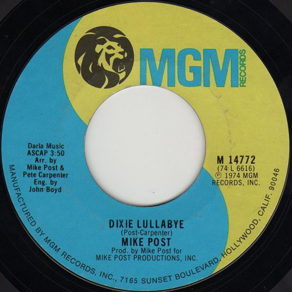 Mike Post : The Rockford Files (7", Single, Styrene)