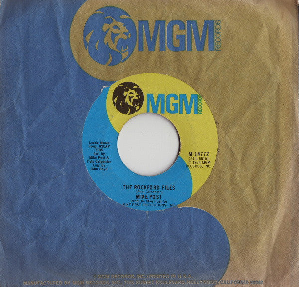 Mike Post : The Rockford Files (7", Single, Styrene)