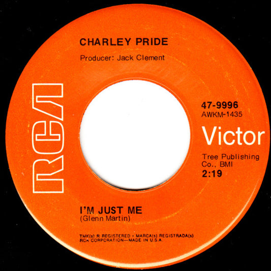 Charley Pride : I'm Just Me (7", Ind)