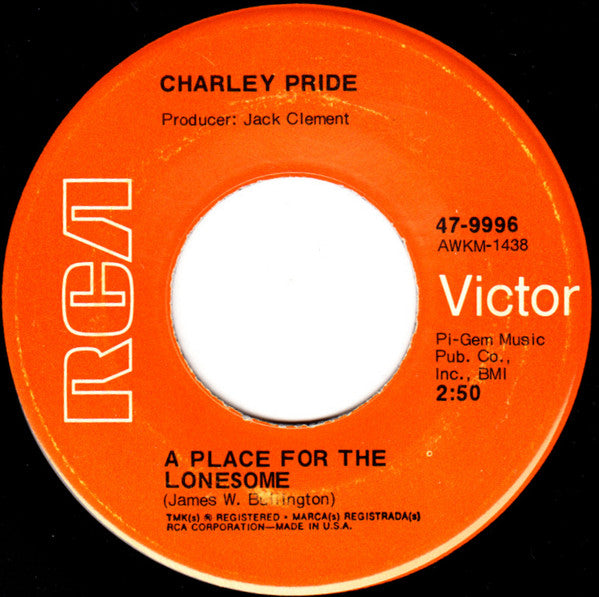 Charley Pride : I'm Just Me (7", Ind)