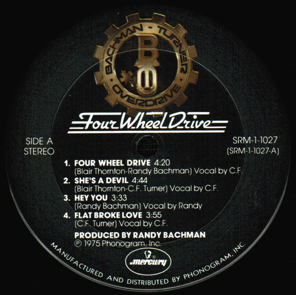 Bachman-Turner Overdrive : Four Wheel Drive (LP, Album, Pit)