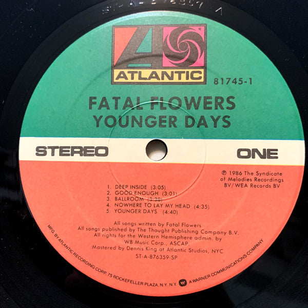 Fatal Flowers* : Younger Days (LP, Album, Spe)