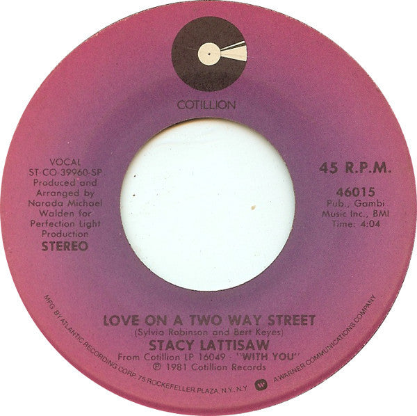 Stacy Lattisaw : Love On A Two Way Street (7")