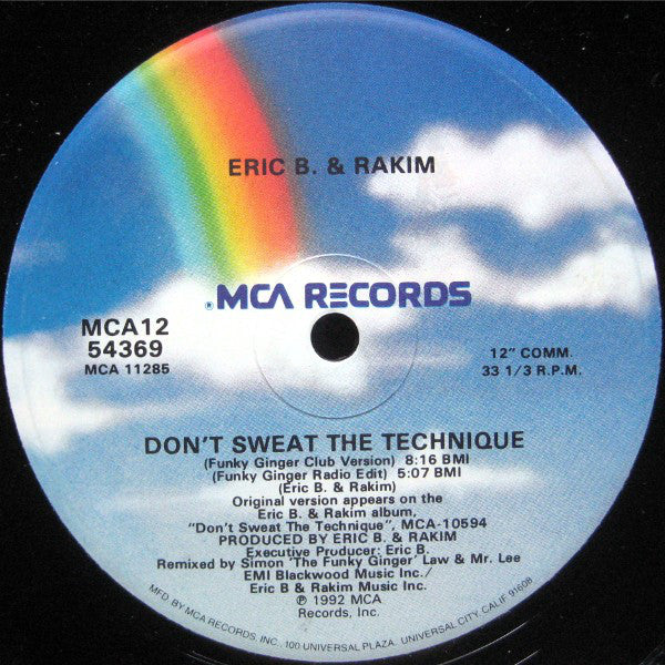 Eric B. & Rakim : Don't Sweat The Technique (12", RE)