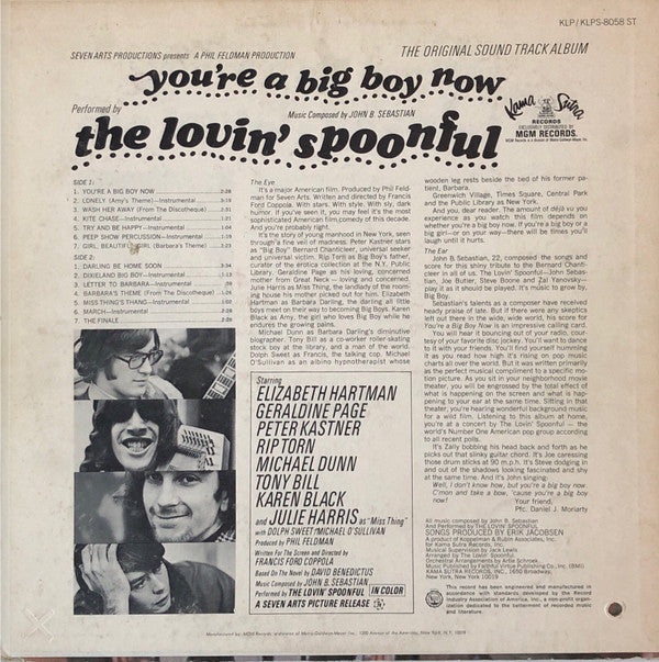 The Lovin' Spoonful : You're A Big Boy Now (The Original Sound Track Album) (LP, Album)