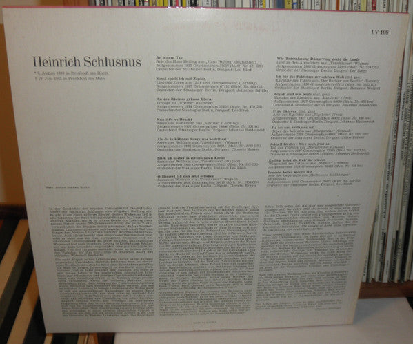 Friedrich Schorr : Lebendige Vergangenheit - Friedrich Schorr III (LP, Comp, Mono)