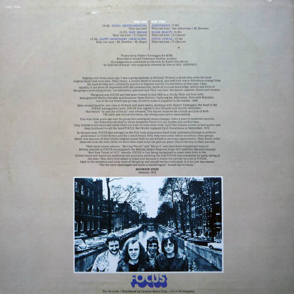 Focus (2) : In And Out Of Focus (LP, Album, RE)
