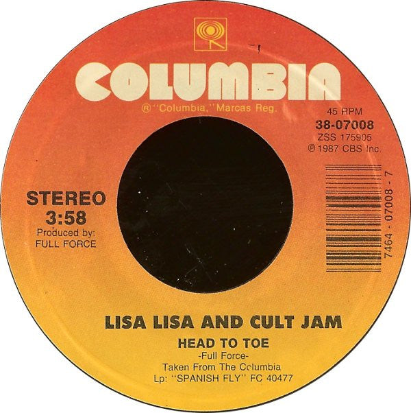 Lisa Lisa And Cult Jam* : Head To Toe (7")